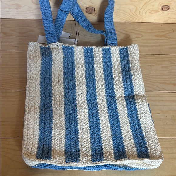 NWT Loeffler Randall blue stripe radiation book bag - Picture 7 of 10